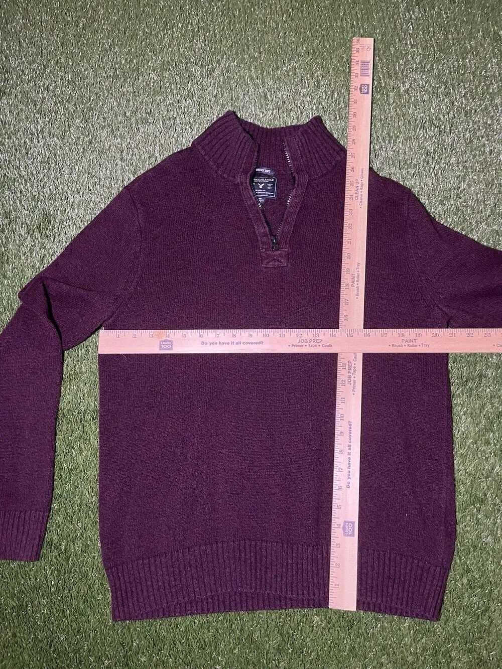 American Eagle Outfitters Purple Knit Mock Neck Sweater Men's Size L